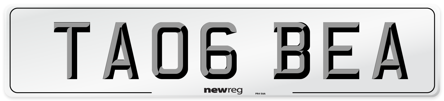 TA06 BEA Number Plate from New Reg